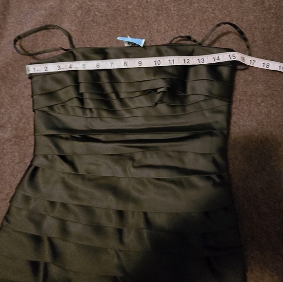 New Calvin Klein Choclate Brown Ribbon Dress Size 2 - Picture 7 of 10